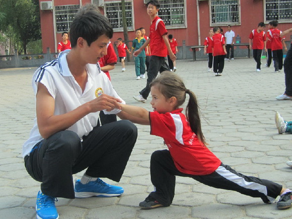 少林寺释小龙武术学校的小学员