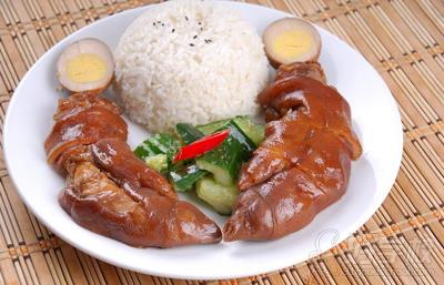 隆江猪脚饭美食成品