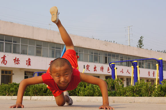 少林寺释小龙武术学校小学员