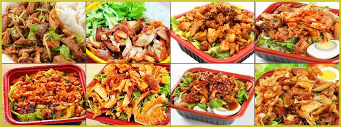 烤肉拌饭美食成品