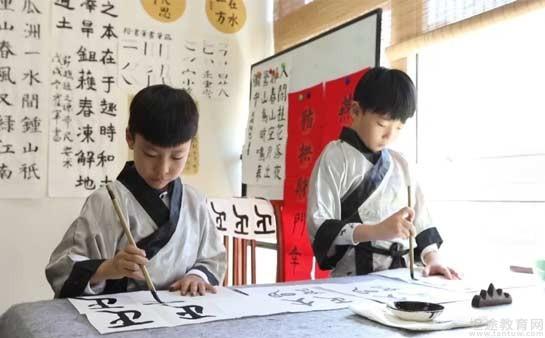 秦汉胡同方庄校区学员书法练习