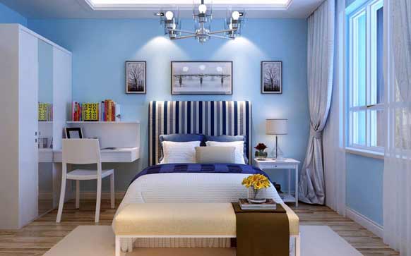 主卧室设计带飘窗