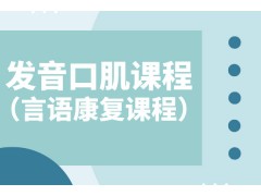 无锡发音口肌课程