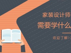 广州家装设计师需要学什么